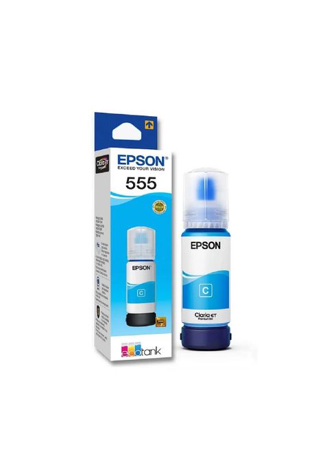 Tinta Botella Epson T555 Color Cian de 70ml-0