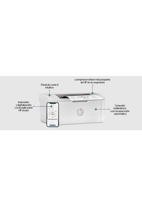 Impresora HP LaserJet M111w USB WiFi BT Monocromática-2