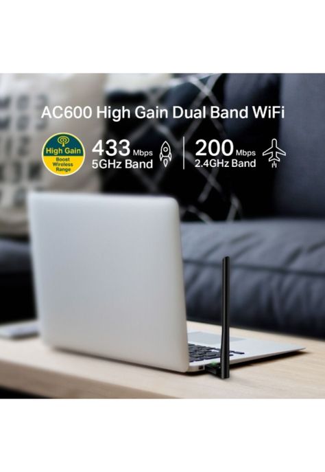 Adaptador TP-Link ArcherT2UPlus AC600 WiFi USB 2.0-2