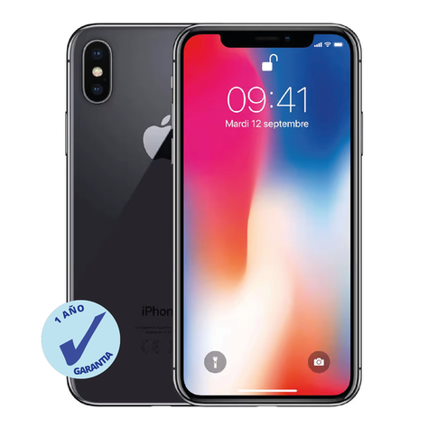 iPhone X 64 GB Gris - Seminuevo-1