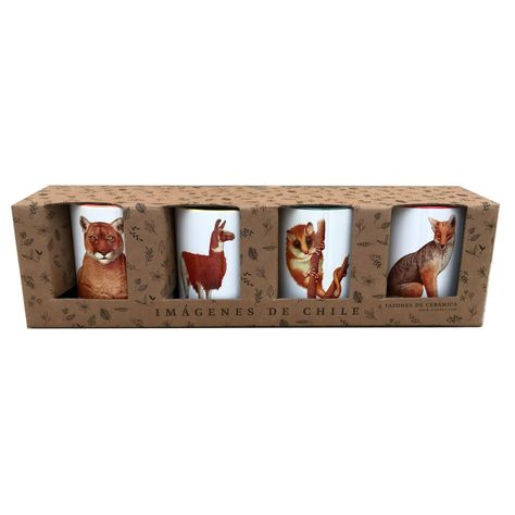 Set De 4 Tazones De Fauna N°1-1