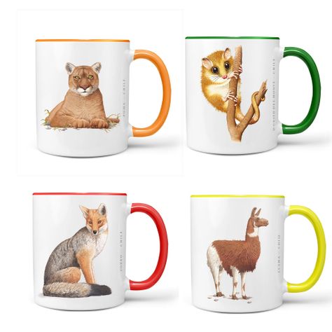 Set De 4 Tazones De Fauna N°1-0