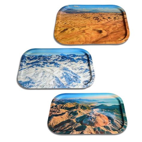 Set De 3 Bandejas Con Paisajes De Chile N1-0