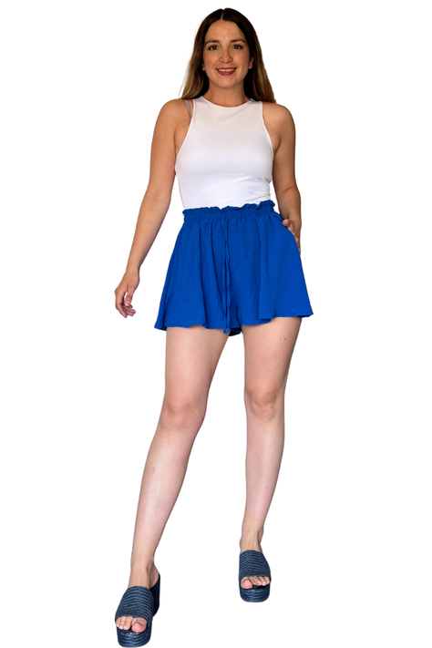 Short corto mujer Lucky Diamonds liso con cintura elasticada-1