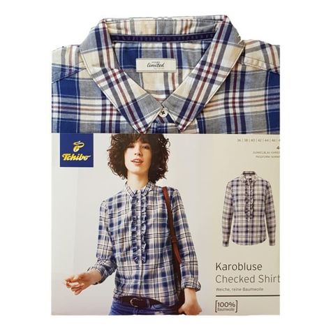 Blusa Cuadros Algodon Mujer-0