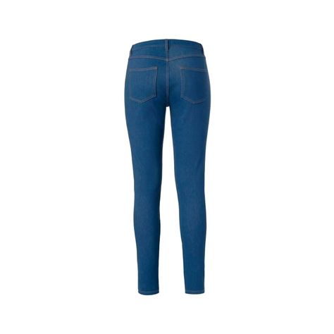 Jeggings Elasticados Azul Algodon Mujer Tchibo-1