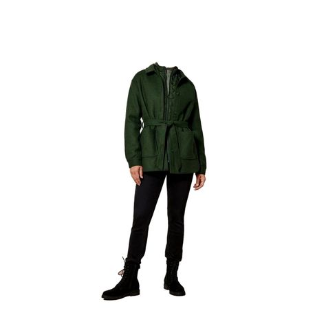 Chaqueta Acolchada 3 en 1 Verde Mujer Tchibo-4
