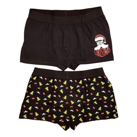 Boxer Calzoncillos Hombre Navidad Algodon Set De 2-1