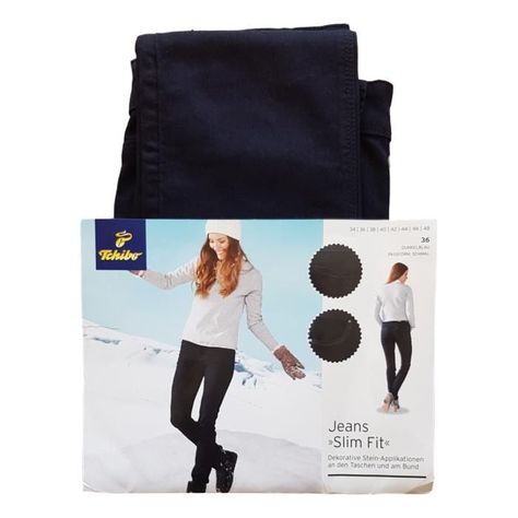 Jeans Pitillo Mujer Azul-1