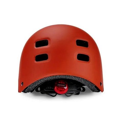 Casco De Bici Con Luz Trasera LED Naranjo Tchibo-1