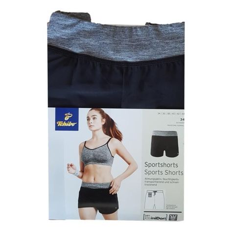 Shorts Deportivos Negro Mujer-1