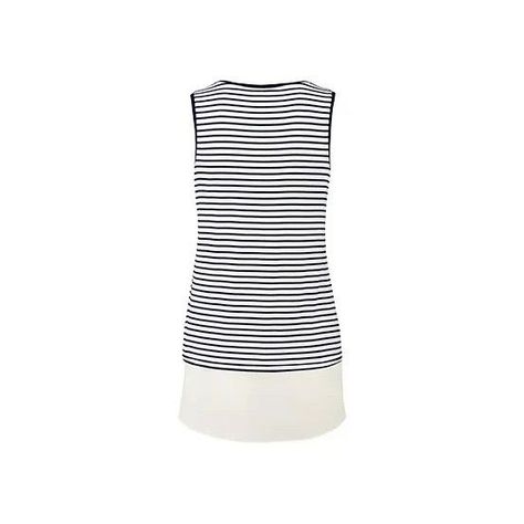 Top Largo Con Inserto De Blusa Rayado-2