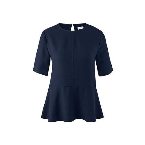 Blusa con Volante Azul Mujer-0