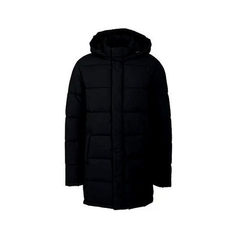 Parka Acolchada Con Capucha Gris Hombre-0