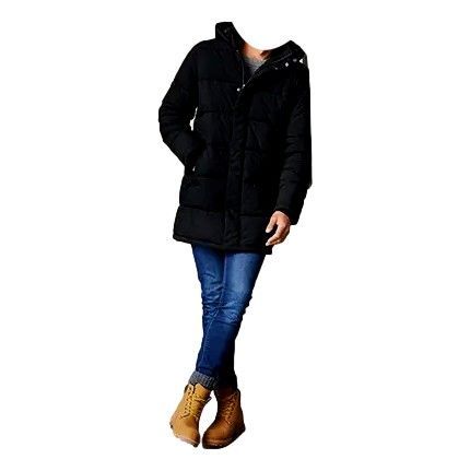 Parka Acolchada Con Capucha Gris Hombre-3
