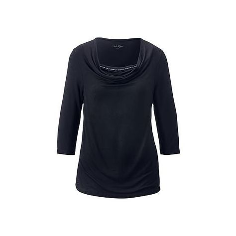 Polera Escote Cascada Azul Mujer-0