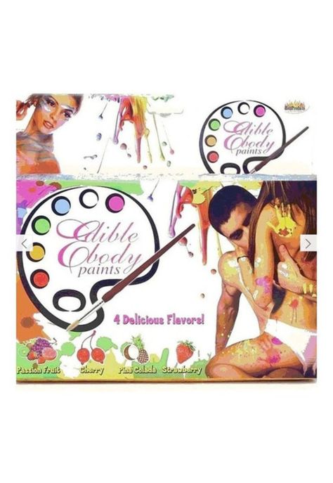 Pintura Comestible Juego Sexual Sabor Piña Colada,frutilla-0