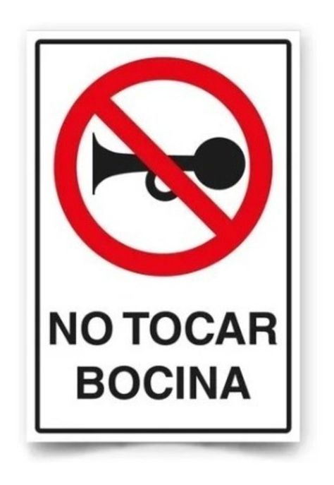 Señalética No Tocar Bocina 30x20c Pvc Rígido Con Adhesivo-0
