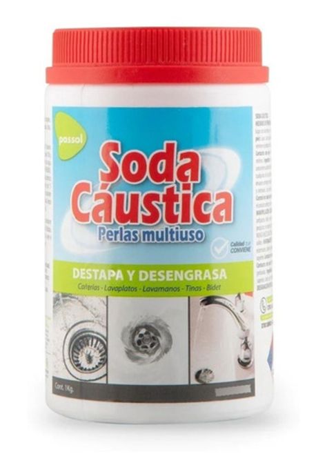 Soda Cáustica En Perlas Pote 1/2kg Passol Original-0