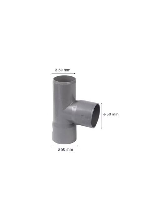 Tee Pvc Sanitario Gris 50 X 50mm Pvc Petroflex-1