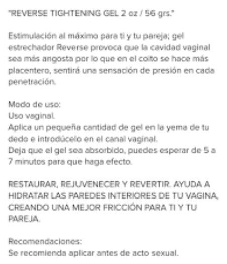 Gel Estrechador Restaurador y Rejuvenecedor Vagiinal Reverse-1