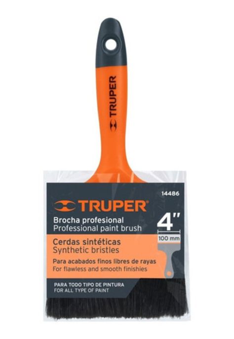 Brocha Profesional Uso General Truper 4 (101,6mm)-1