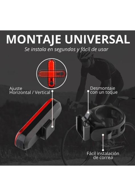 Luces Recargables para Bicicleta Delantera y Trasera Premium-4