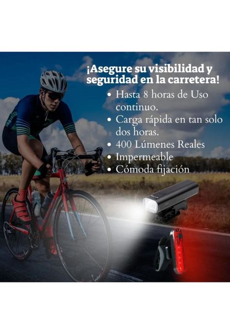 Luces Recargables para Bicicleta Delantera y Trasera Premium-9