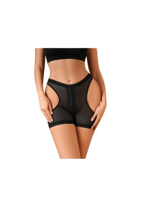 Short Faja Abdomen Malla Abertura Lateral Realce Gluteos-0