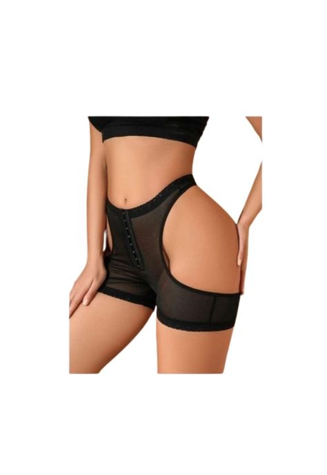 Short Faja Abdomen Malla Abertura Lateral Realce Gluteos-1