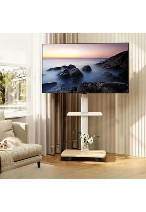 Soporte base TV con ruedas tipo Pedestal rack 32" a 70"-3