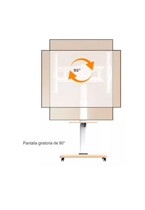Soporte base TV con ruedas tipo Pedestal rack 32" a 70"-6