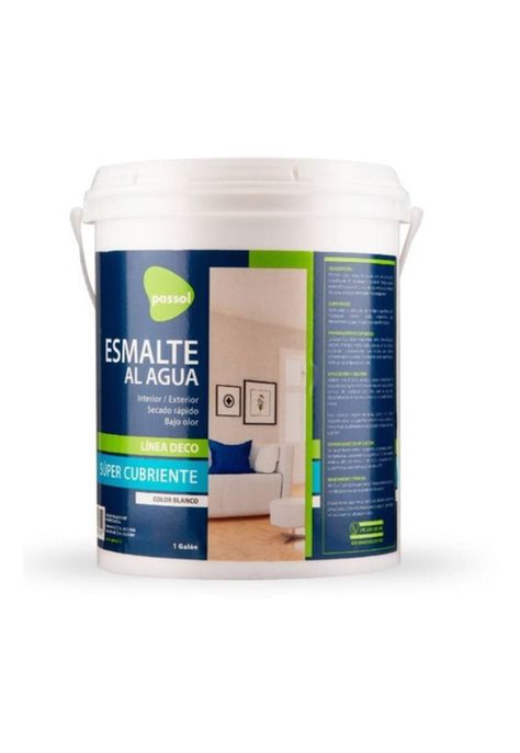 Esmalte Al Agua Semibrillo Premiun Super Cubriente Blanco-0
