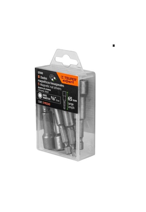 Set De 5 Dados Magne Hexagonales 3/8 Truper Expert Pude-9027-1