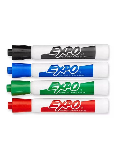 Marcadores Expo Cincel Pizarrón Blanco Pack x4-0