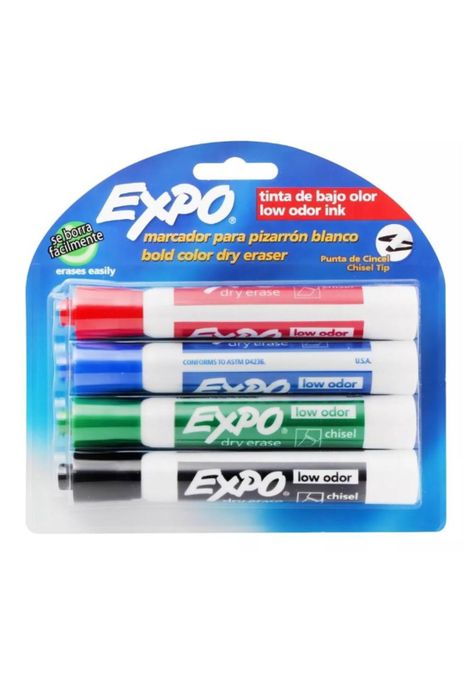 Marcadores Expo Cincel Pizarrón Blanco Pack x4-6