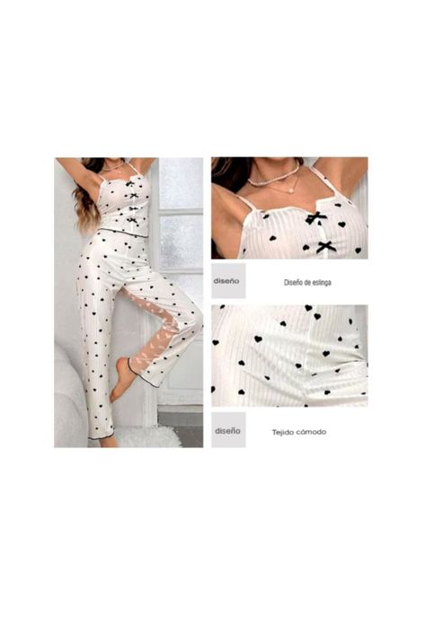 Pijama Sexy Lencería 2Piezas Encaje Malla Transparente Mujer-1