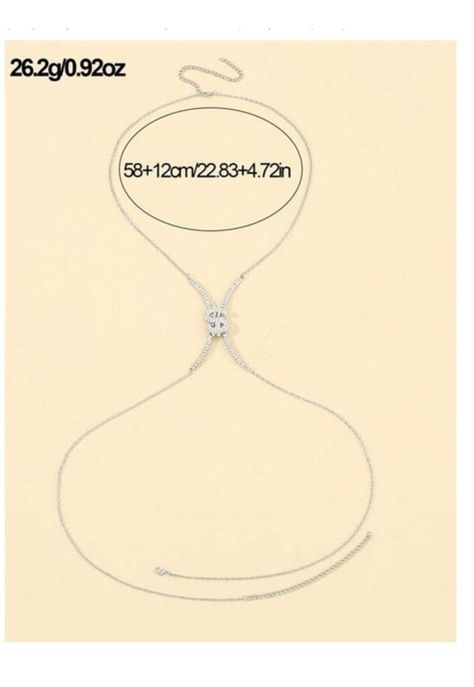 Cadena/collar Para El Cuerpo Pecho Dolar Sexy Diva Fiesta-2