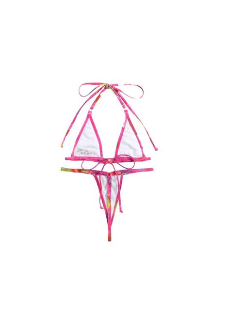 Traje Baño Bikini Micro Triángulo Con Estampado Muy Sexi-3