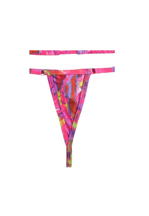 Traje Baño Bikini Micro Triángulo Con Estampado Muy Sexi-4