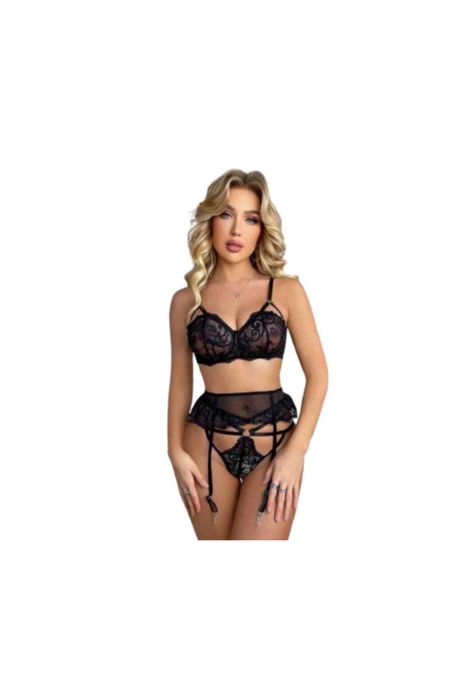 Conjunto Lencería Sexy De Ropa Interior De Encaje Erótico-0