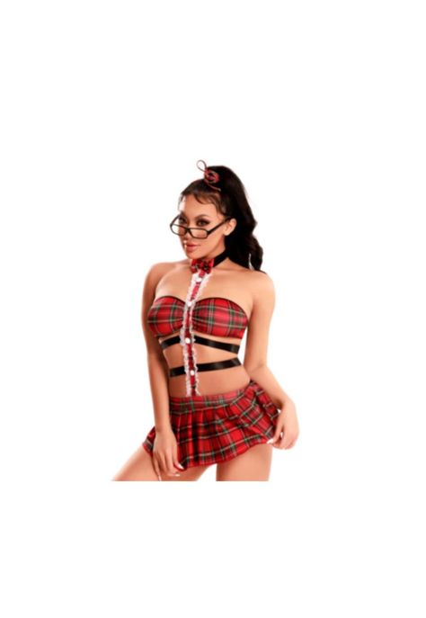 Conjunto de lencería sexy Disfraz Erótico Estudiante Sensual-0