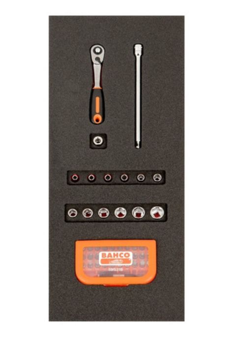 Juego De Dados 1/4 Y Puntas Fit&go 15 Pzs Bahco Ff1e2009eh-0