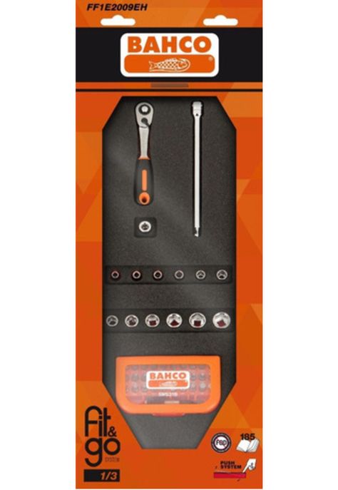 Juego De Dados 1/4 Y Puntas Fit&go 15 Pzs Bahco Ff1e2009eh-1