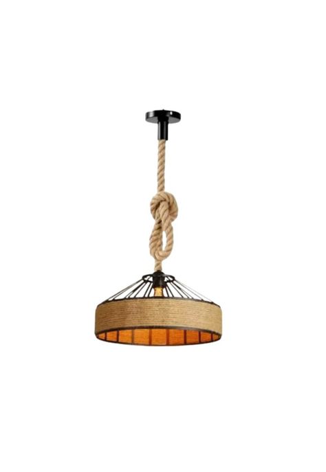 Lampara Colgante de Techo Con Cuerda Cáñamo Clásico 30 Cm-3
