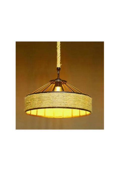 Lampara Colgante de Techo Con Cuerda Cáñamo Clásico 30 Cm-4