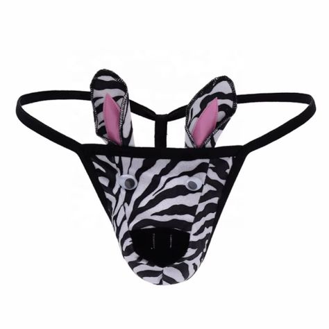 Calzoncillo de Cebra para Hombre Disfraz Tanga Erótica Sexy-0