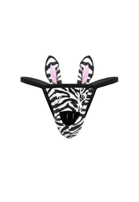 Calzoncillo de Cebra para Hombre Disfraz Tanga Erótica Sexy-3