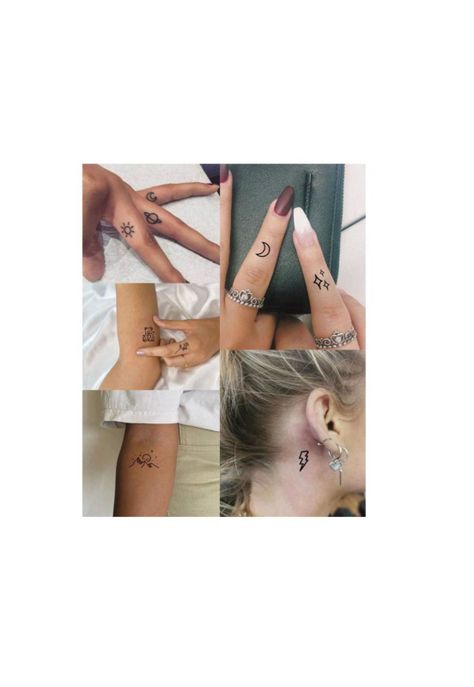 Pegatinas Tatuajes Temporales Impermeables Diseños Top  2024 (MODELO1:Diseño3)-1