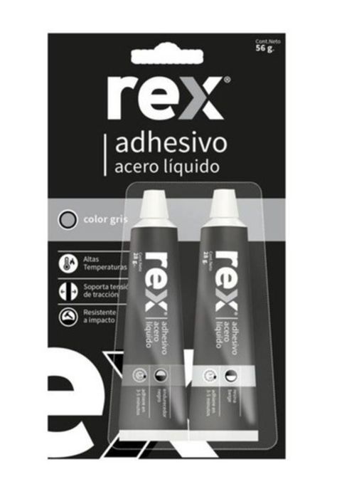 Acero Líquido Rex Gris 56g Adhesivo Alta Resistencia-0